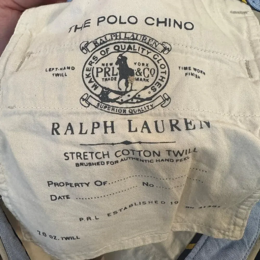 Polo Ralph Lauren Polo Chino Stretch Straight Fit Khaki Pants Men’s 35x32